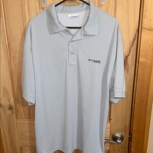 Columbia PFG Men's Light Gray Polo Shirt